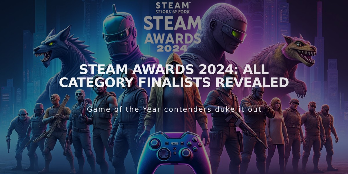 Steam Awards 2024: All Category Finalists Revealed