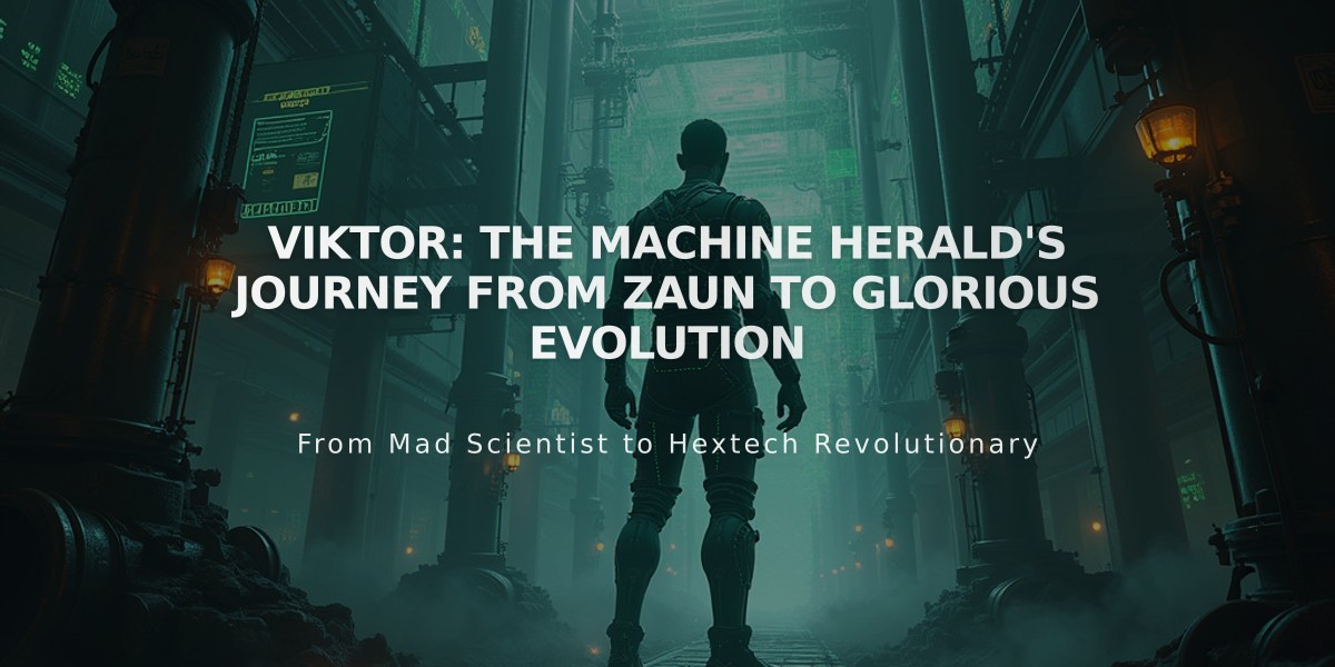 Viktor: The Machine Herald's Journey from Zaun to Glorious Evolution