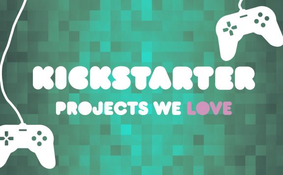 Kickstarter gaming logo with game controllers