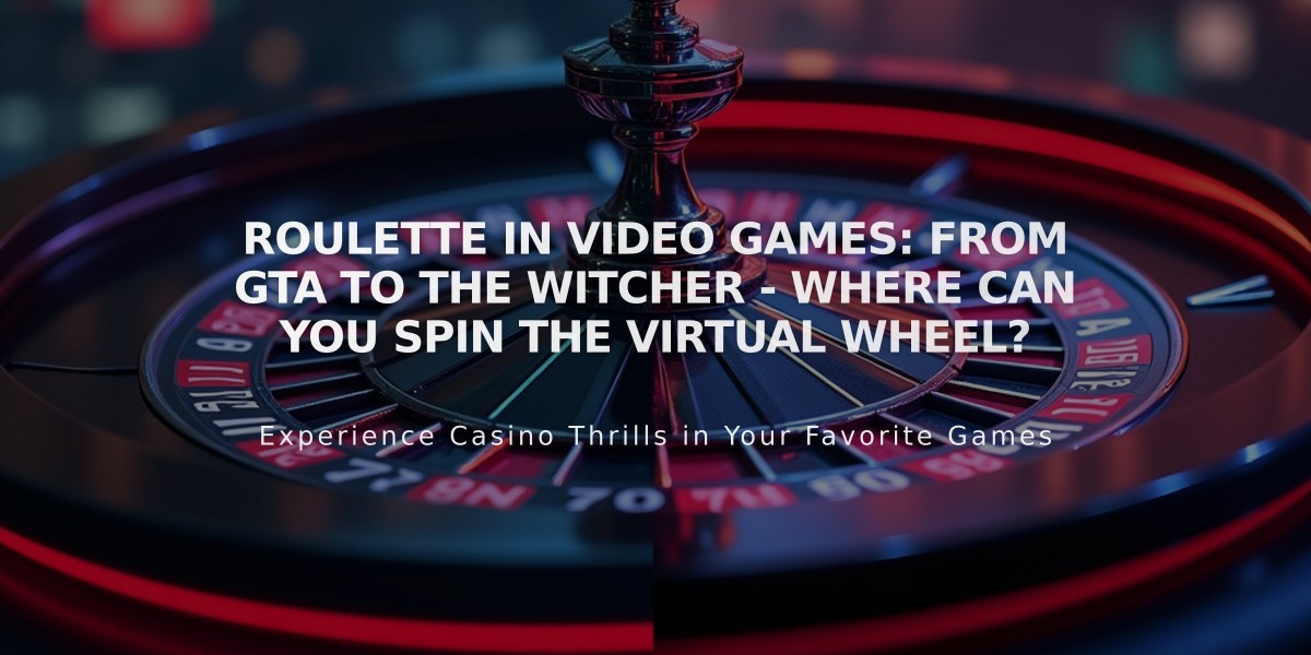 Roulette in Video Games: From GTA to The Witcher - Where Can You Spin the Virtual Wheel?