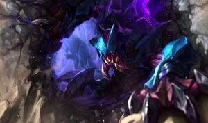 Rek'Sai, purple void creature burrowing