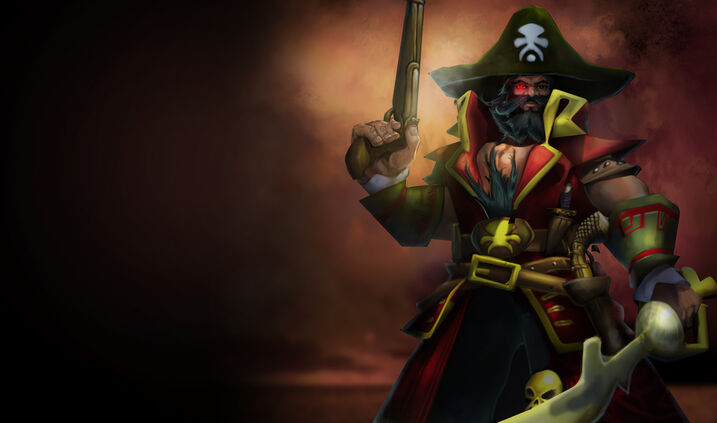 Bearded pirate with sword and pistol