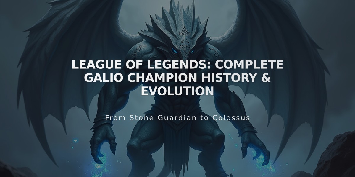 League of Legends: Complete Galio Champion History & Evolution