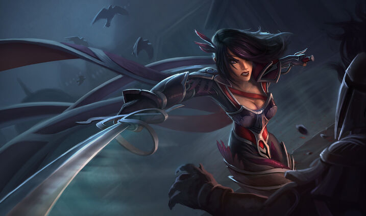 Fiora in Nightraven skin splash art