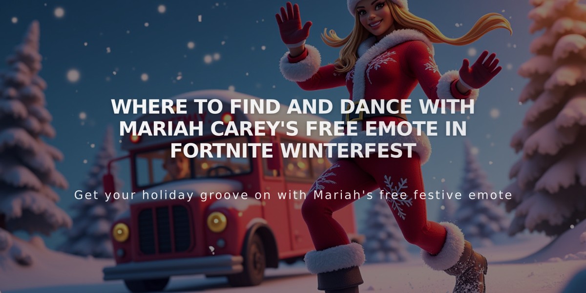 Where to Find and Dance with Mariah Carey's Free Emote in Fortnite Winterfest