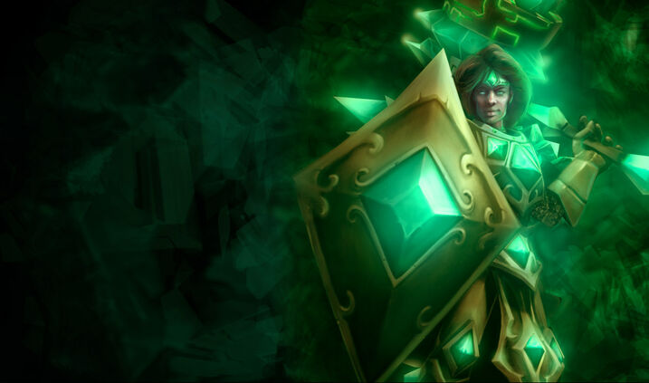 League champion Taric in emerald armor