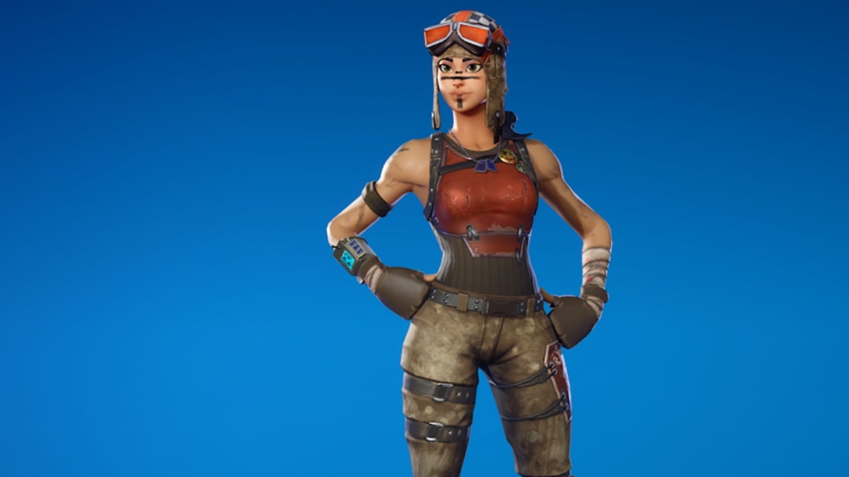 Fortnite character wearing brown military gear