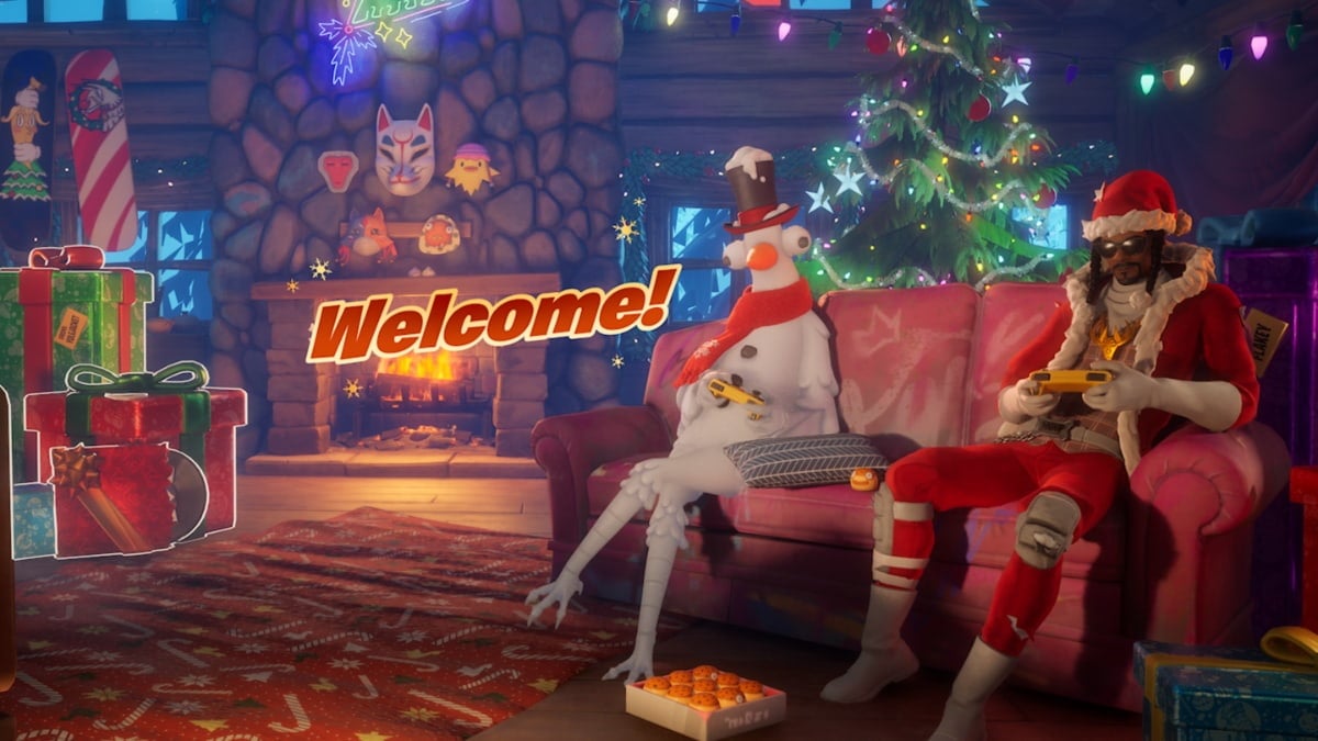 Santa and snowman gaming together