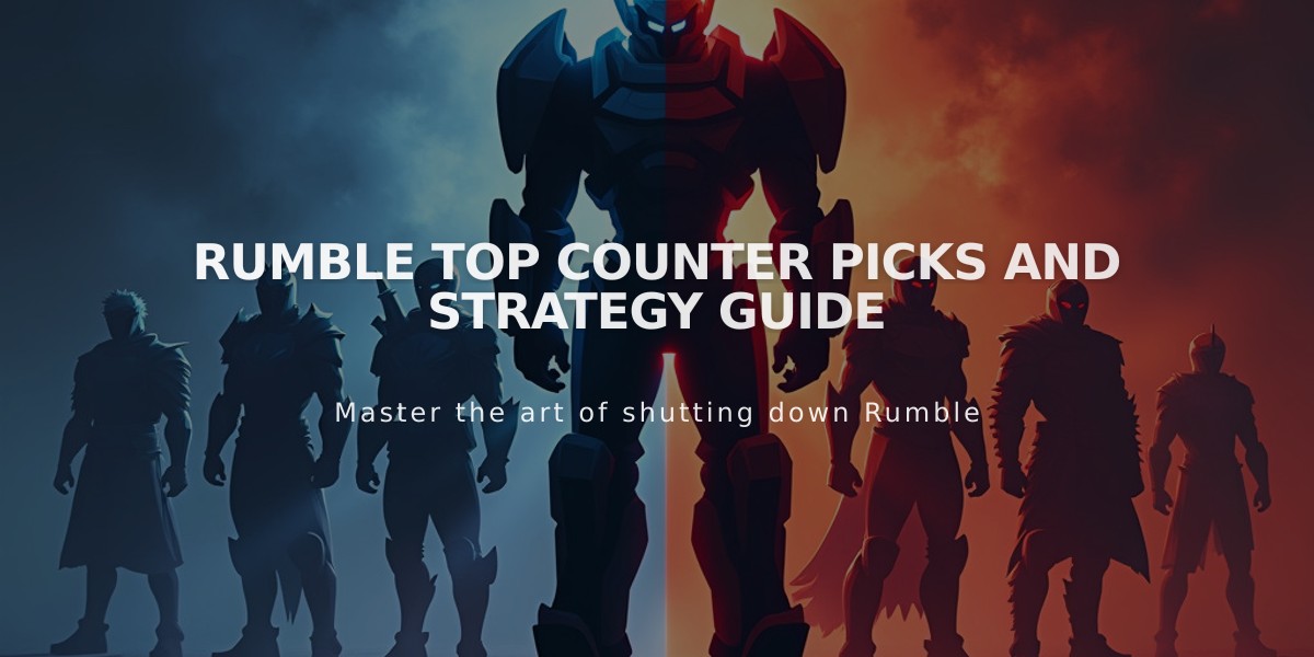 Rumble Top Counter Picks and Strategy Guide