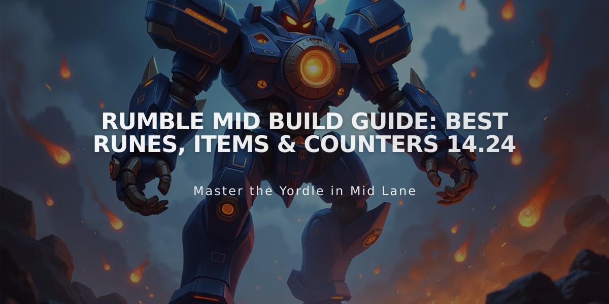 Rumble Mid Build Guide: Best Runes, Items & Counters 14.24