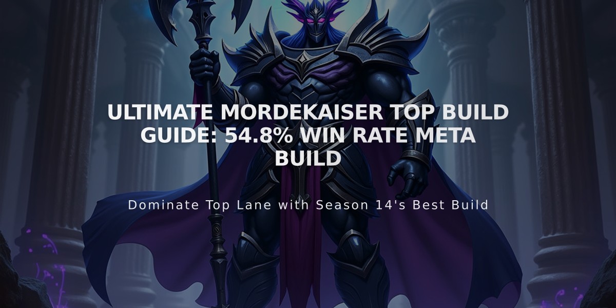 Ultimate Mordekaiser Top Build Guide: 54.8% Win Rate Meta Build