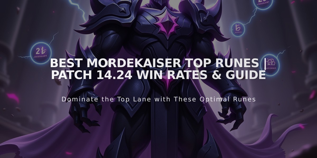 Best Mordekaiser Top Runes | Patch 14.24 Win Rates & Guide