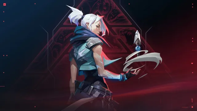 Jett holding blade in Valorant game