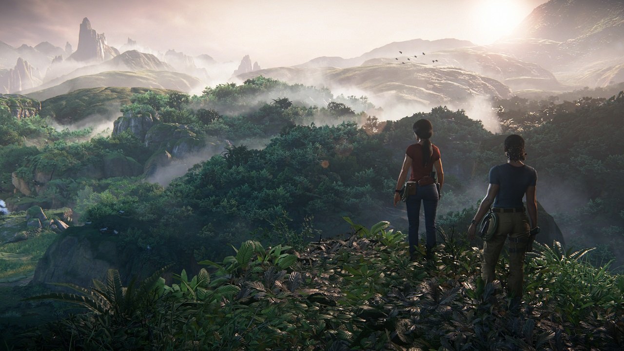 Two women exploring tropical forest