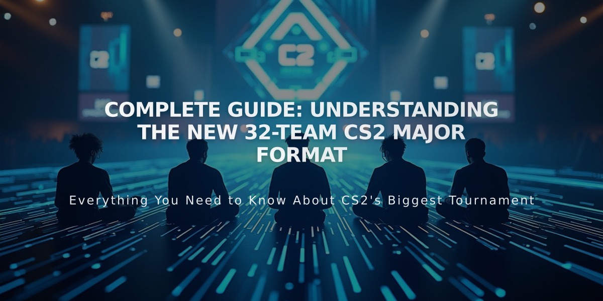 Complete Guide: Understanding the New 32-Team CS2 Major Format