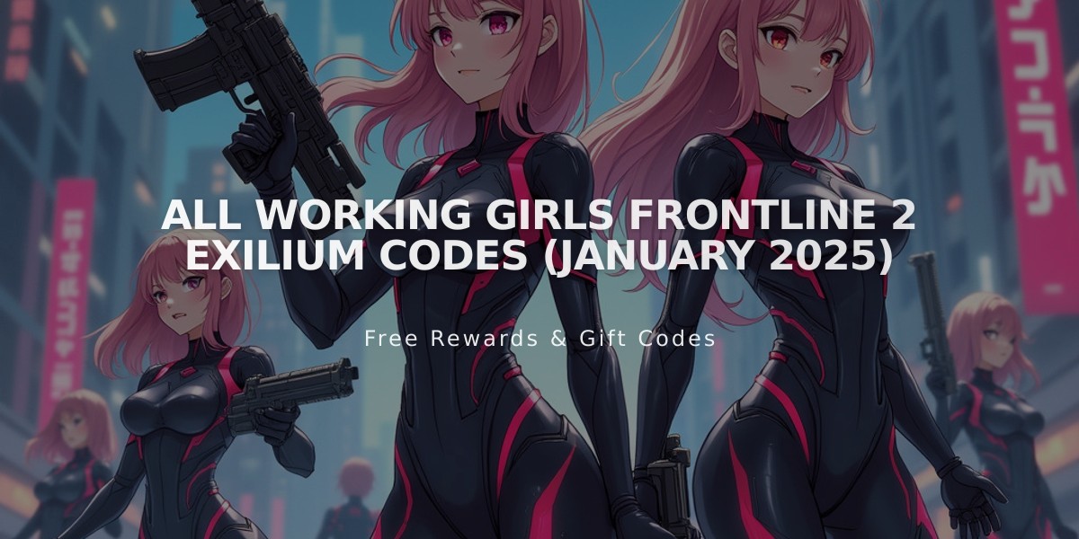 All Working Girls Frontline 2 Exilium Codes (January 2025)