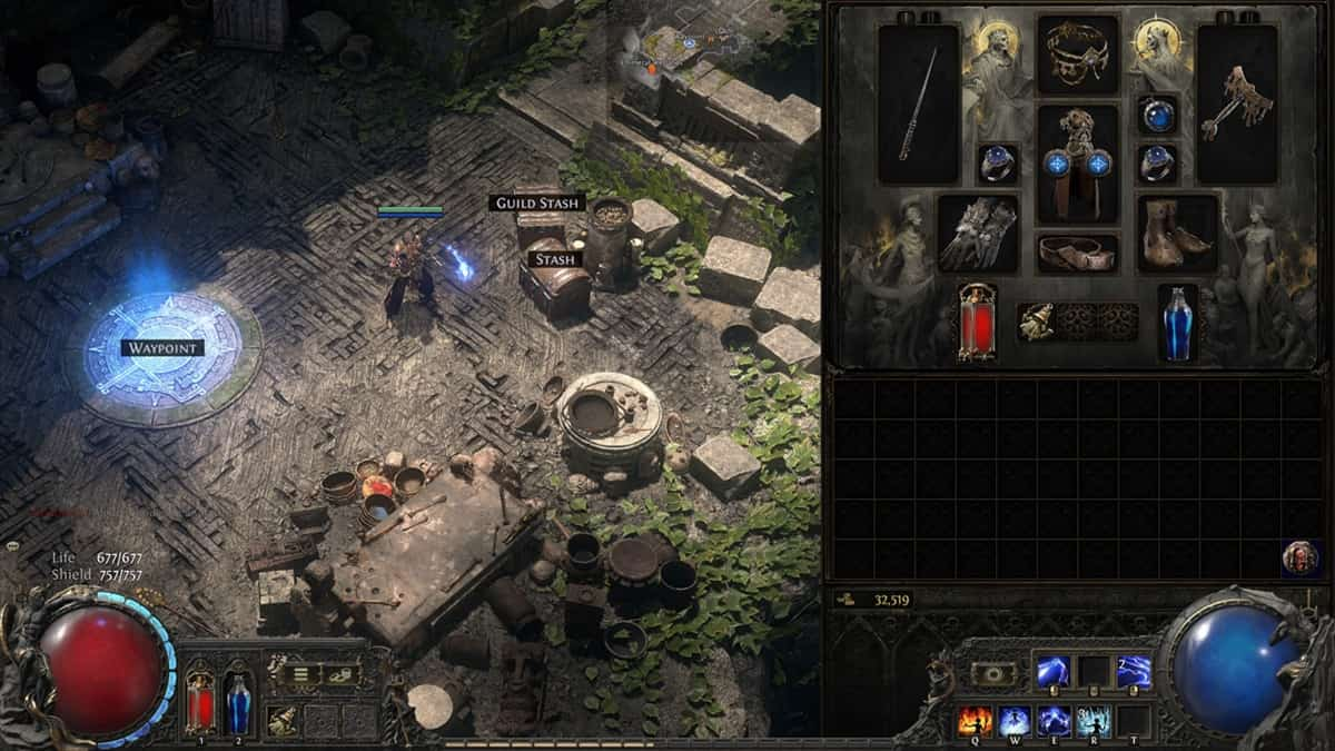 Diablo IV gear menu screen