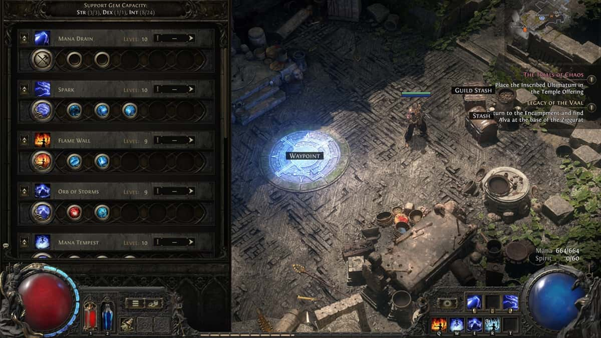 Diablo 4 skill tree menu