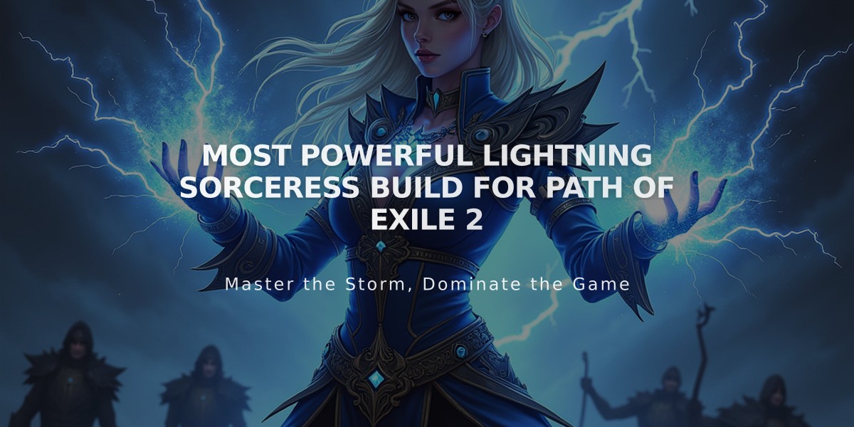 Most Powerful Lightning Sorceress Build for Path of Exile 2