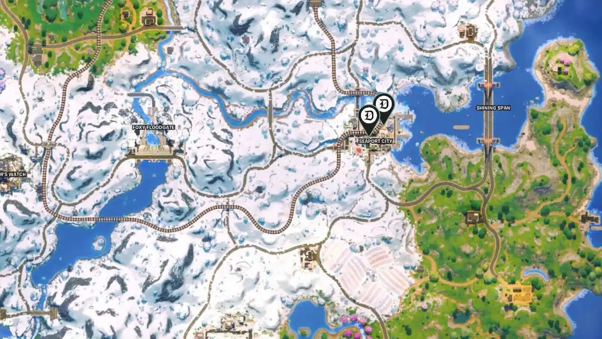 Fortnite map: Miku backpack locations