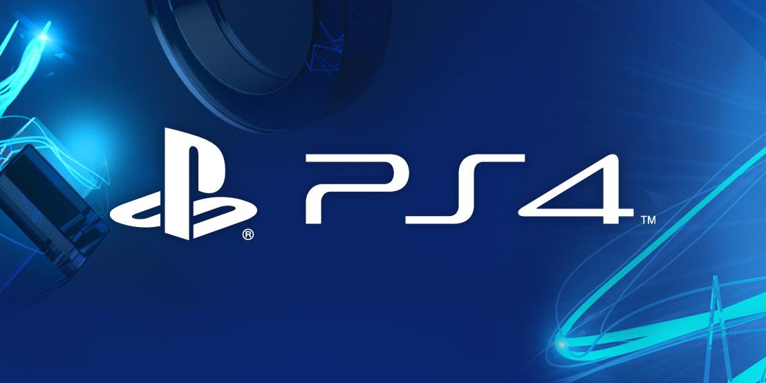 PS4 logo on black background