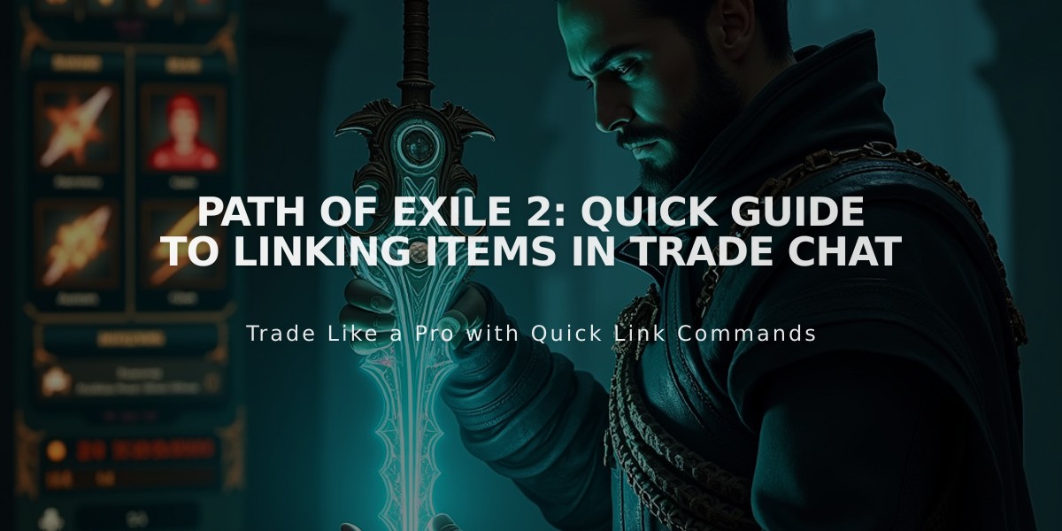 Path of Exile 2: Quick Guide to Linking Items in Trade Chat