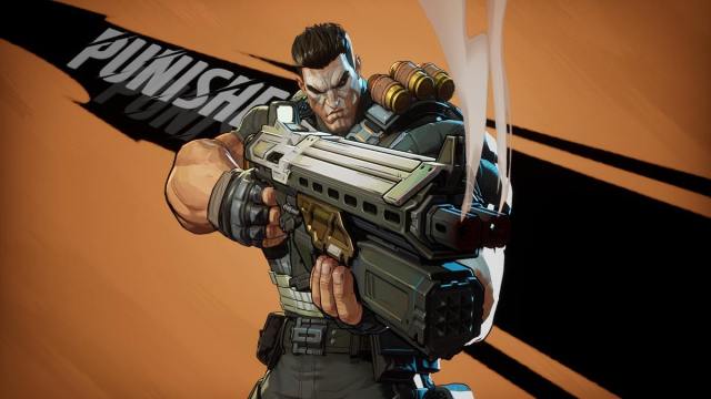 Punisher aiming weapon in Marvel Rivals