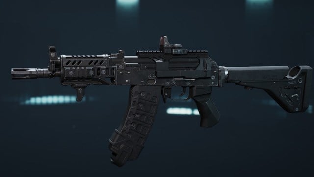 Black AKS-74 rifle