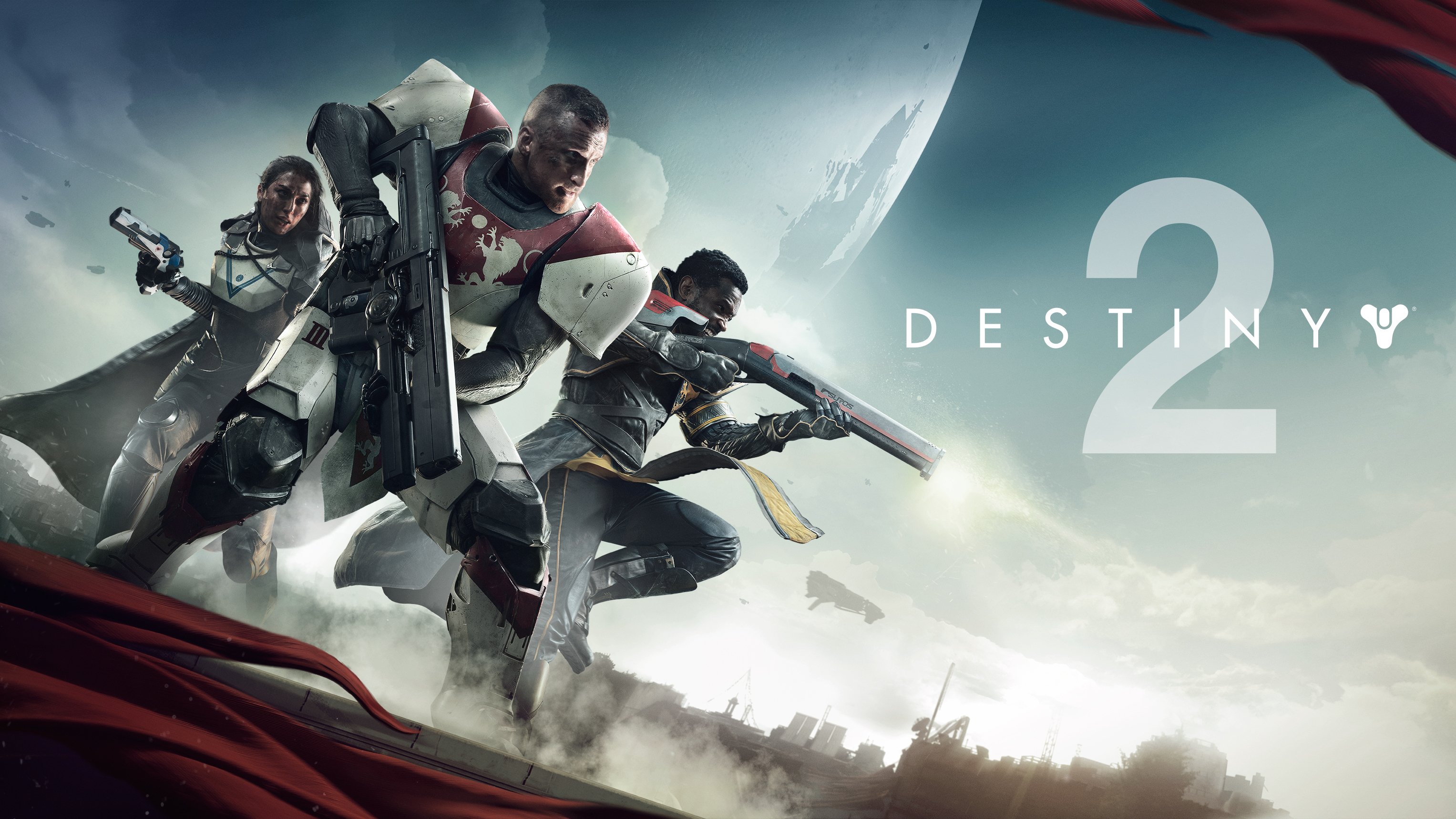 Destiny 2 title screen with wallpaper