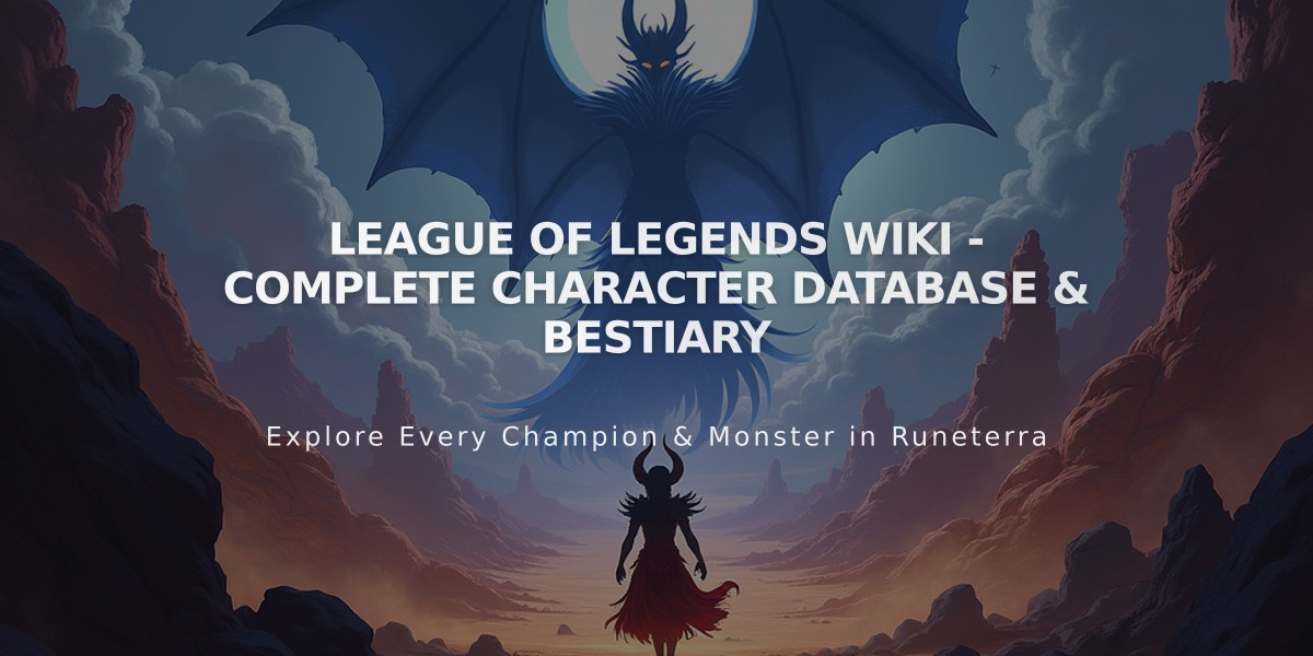 League of Legends Wiki - Complete Character Database & Bestiary