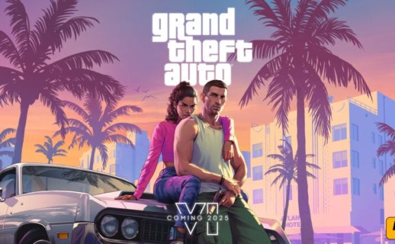 GTA VI promotional poster with characters