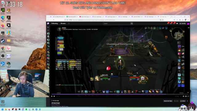 Gamer streams with WoW pirate character