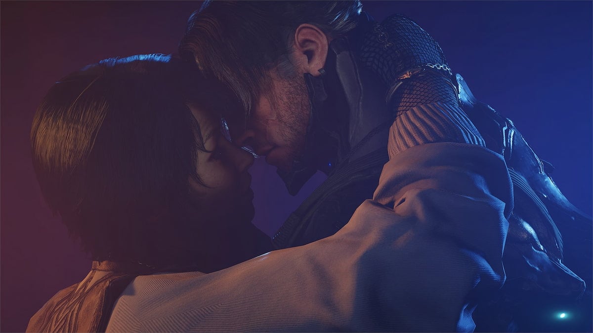 Arthur and Drifter kissing passionately