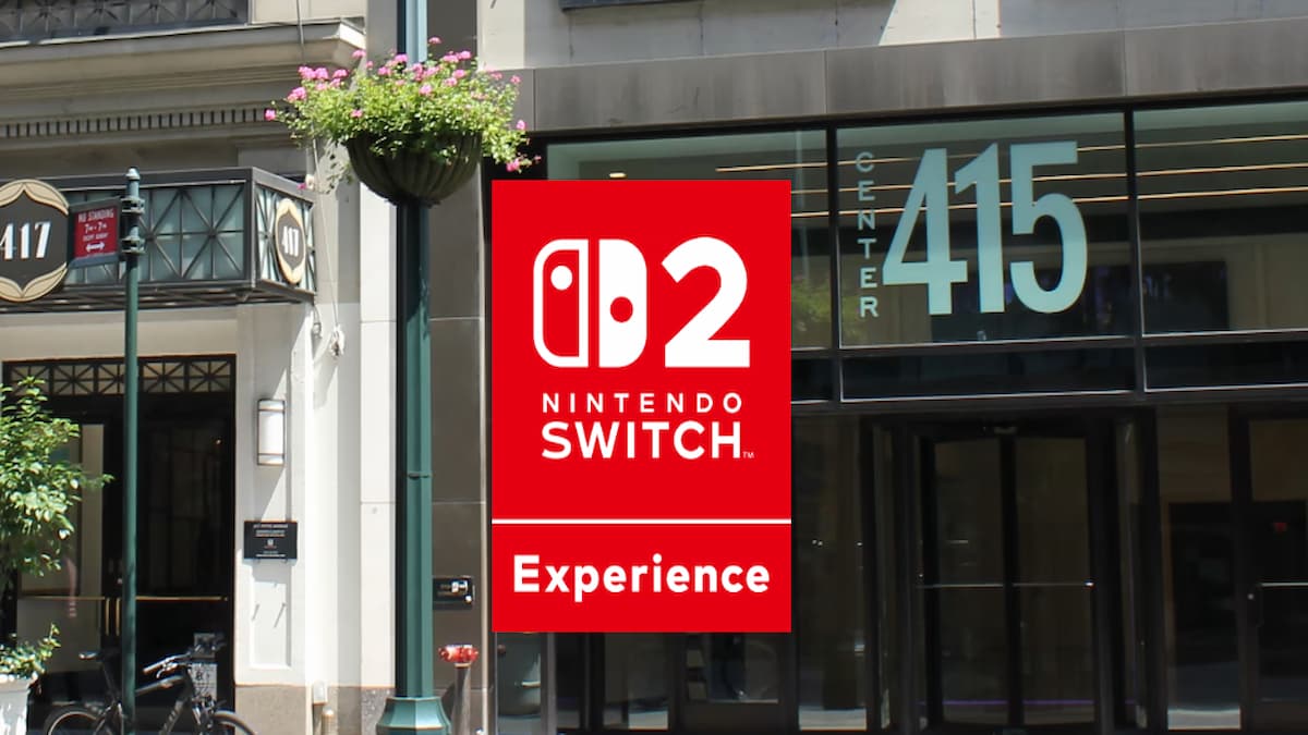 Nintendo Switch 2 logo at building