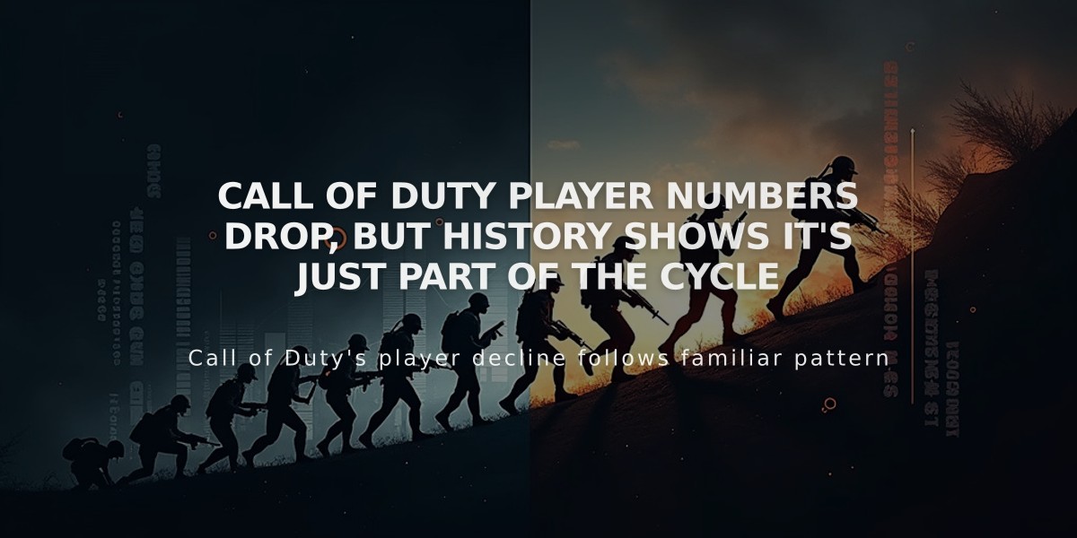 Call of Duty Player Numbers Drop, But History Shows It's Just Part of the Cycle