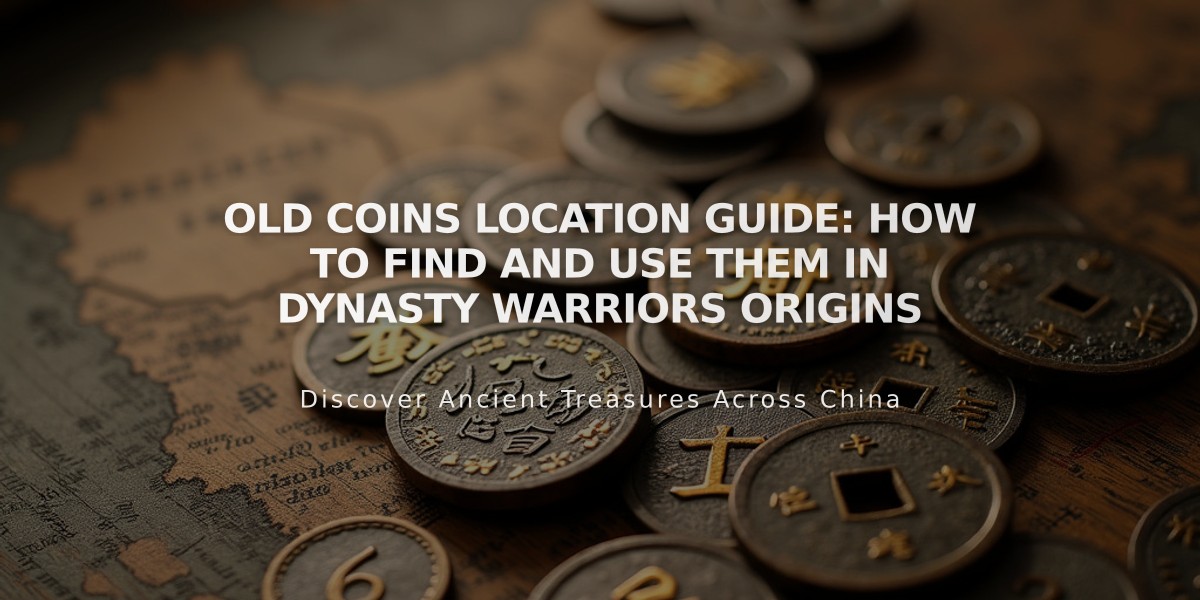 Old Coins Location Guide: How to Find and Use Them in Dynasty Warriors Origins