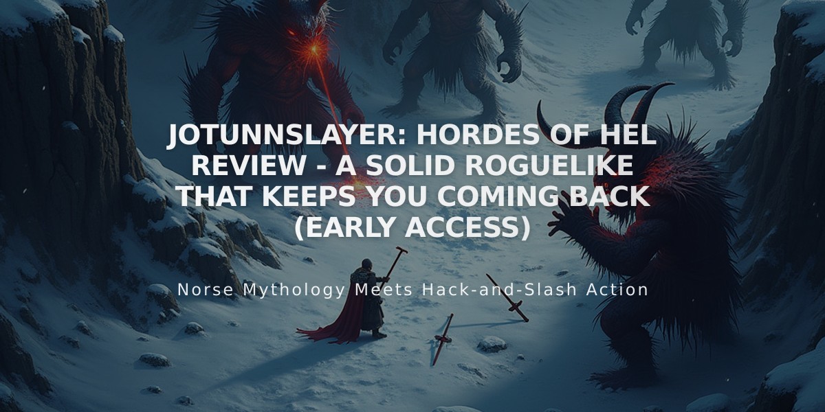 Jotunnslayer: Hordes of Hel Review - A Solid Roguelike That Keeps You Coming Back (Early Access)