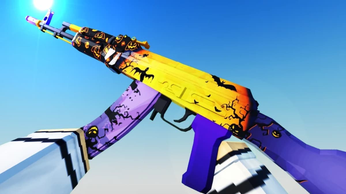 Halloween-themed gun in Roblox Warzone