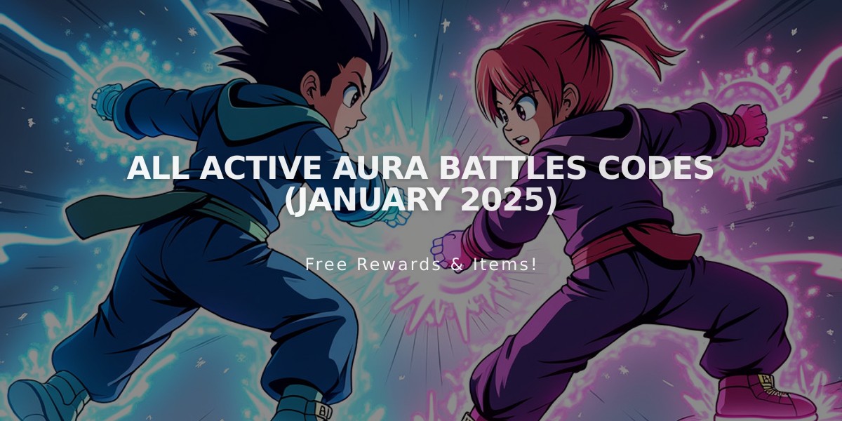 All Active Aura Battles Codes (January 2025)