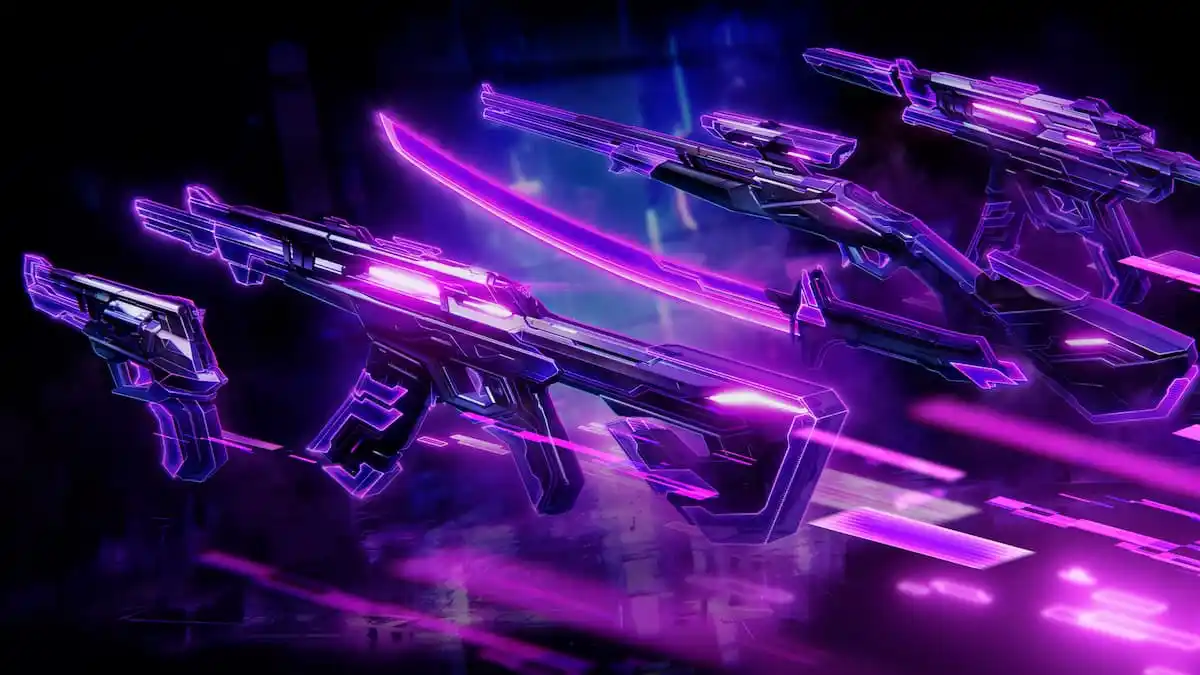 Purple-accented EX.O weapon collection