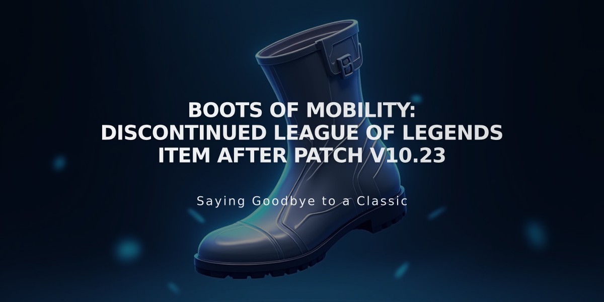 Boots of Mobility: Discontinued League of Legends Item After Patch V10.23