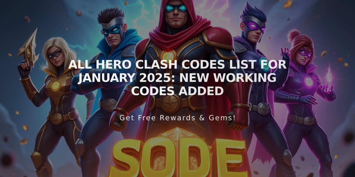 All Hero Clash Codes List for January 2025: New Working Codes Added