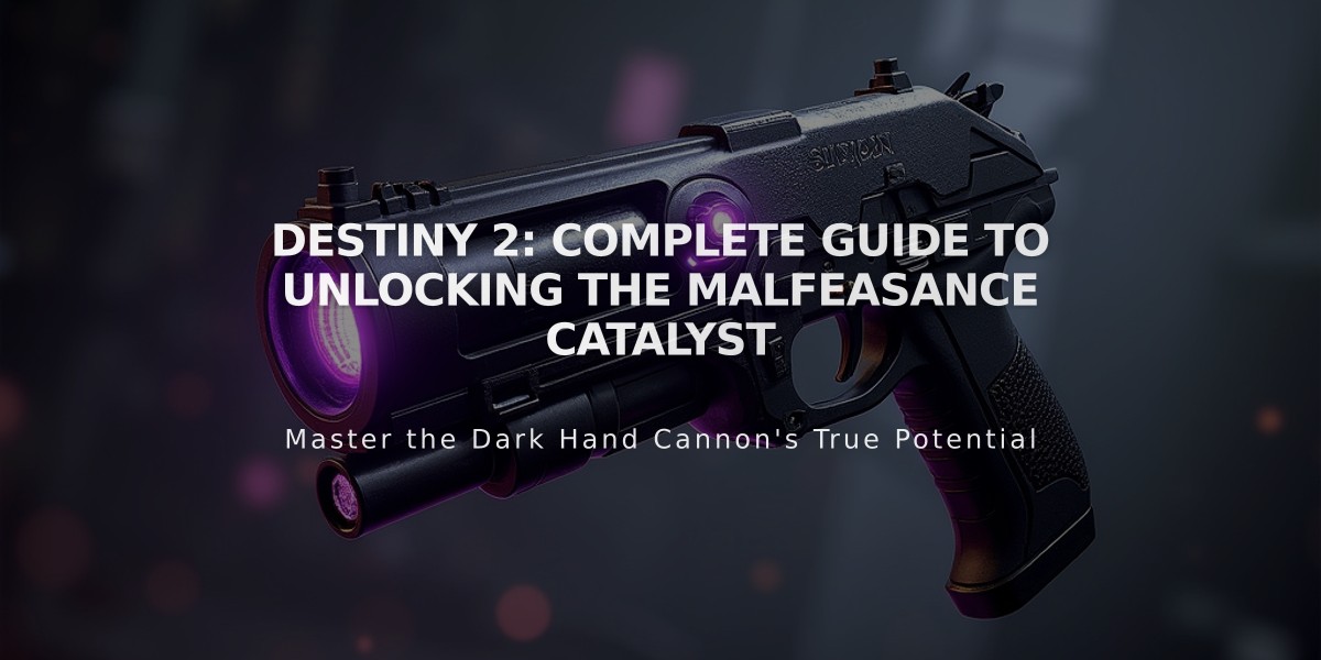 Destiny 2: Complete Guide to Unlocking the Malfeasance Catalyst