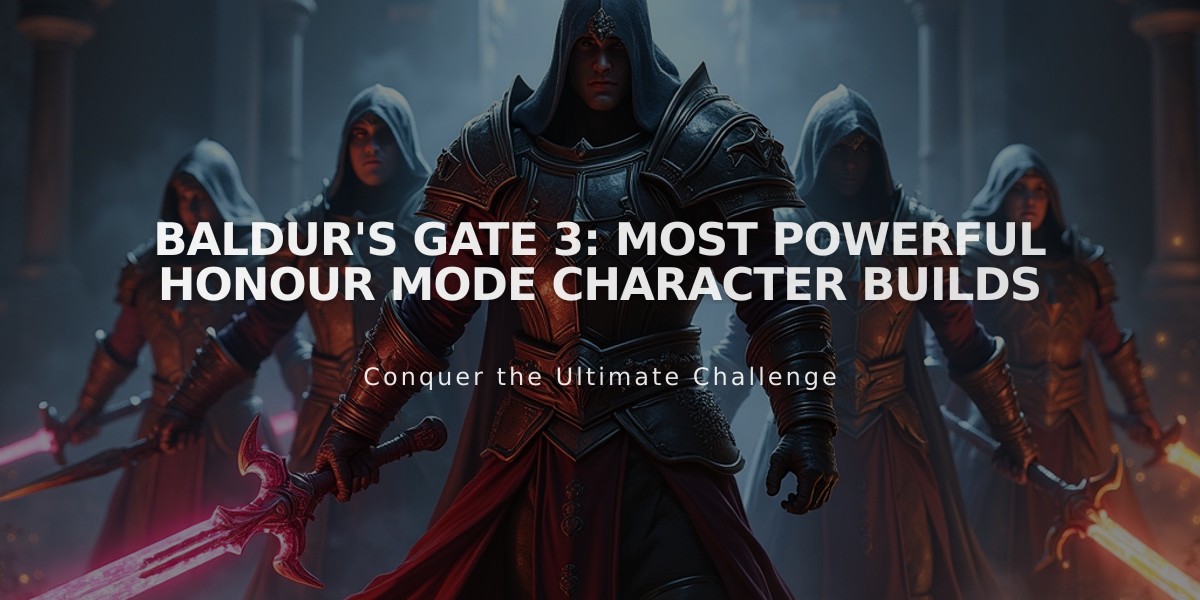 Baldur's Gate 3: Most Powerful Honour Mode Character Builds