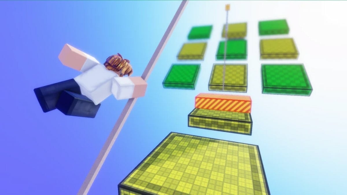 Roblox figure swinging on rope