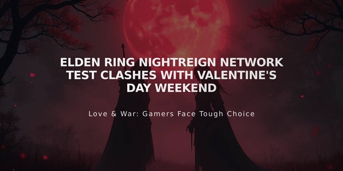 Elden Ring Nightreign Network Test Clashes with Valentine's Day Weekend