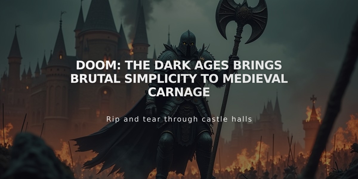 DOOM: The Dark Ages Brings Brutal Simplicity to Medieval Carnage