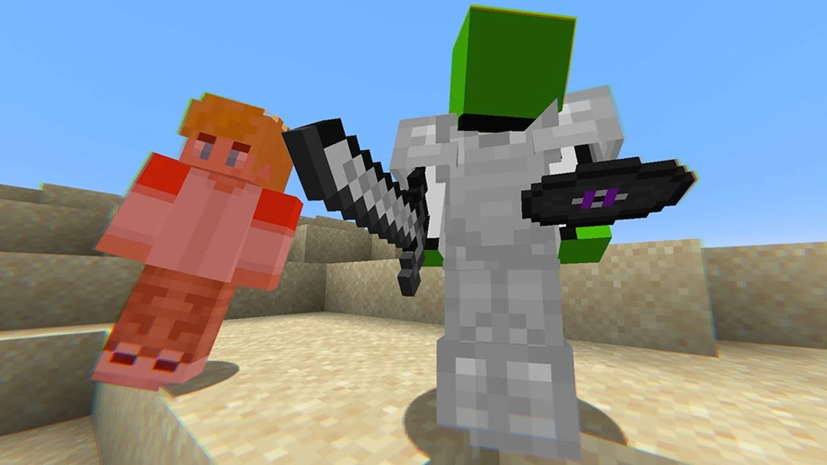 Dream and Tommy playing Minecraft