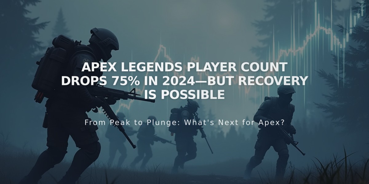 Apex Legends Player Count Drops 75% in 2024—But Recovery is Possible