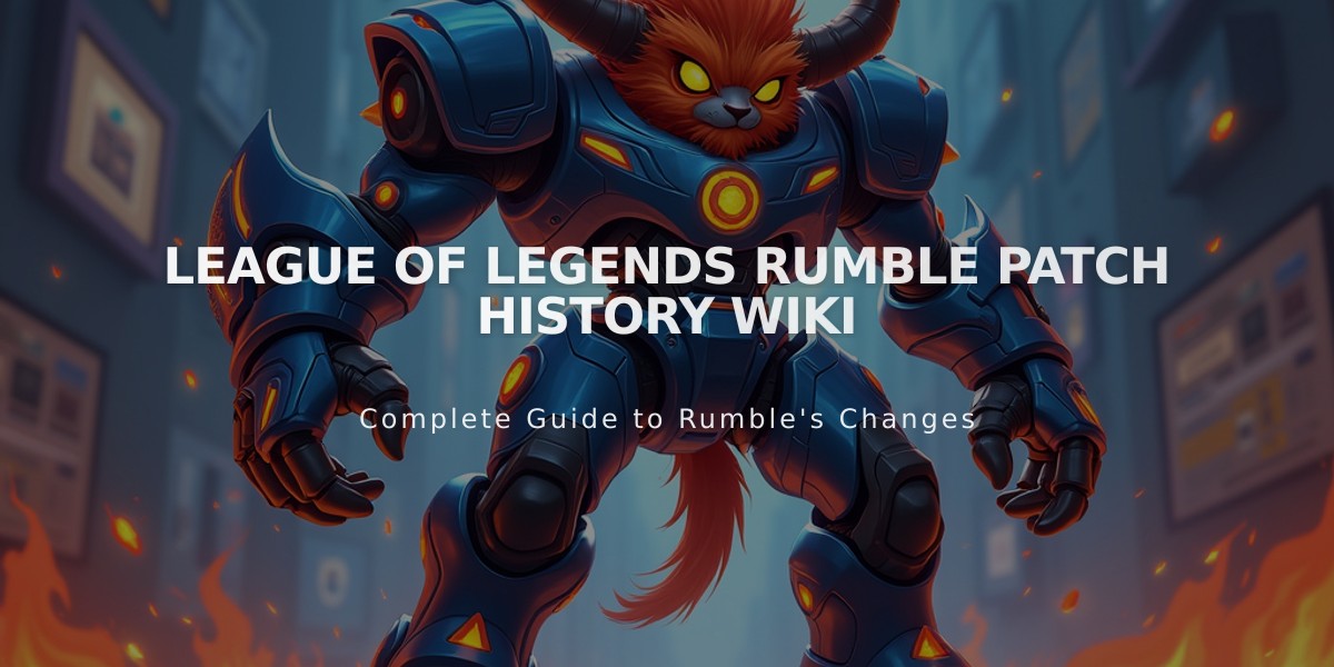 League of Legends Rumble Patch History Wiki